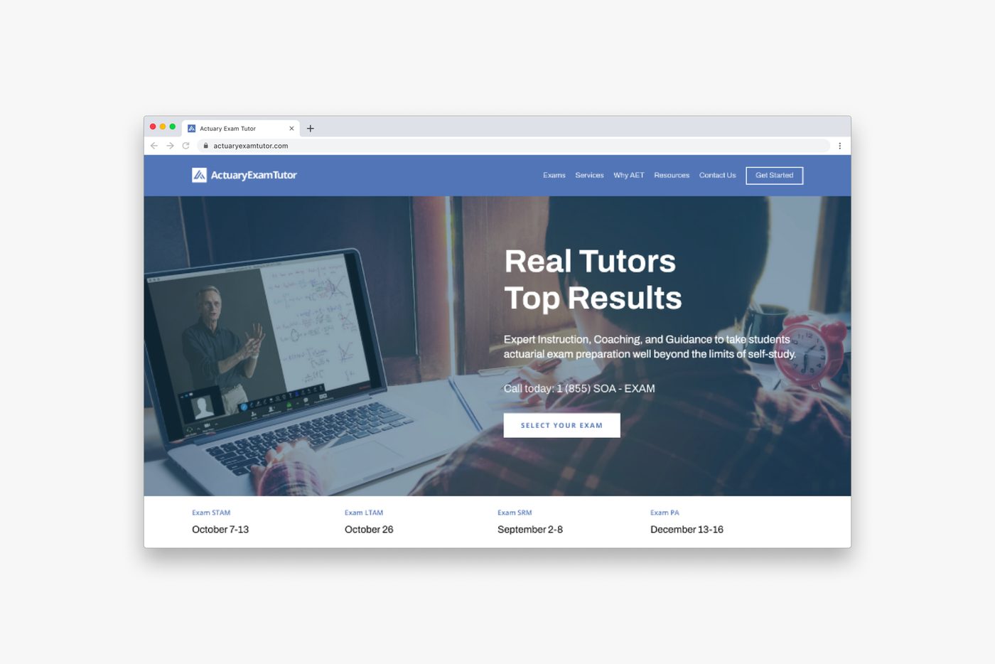 ActuaryExamTutor homepage