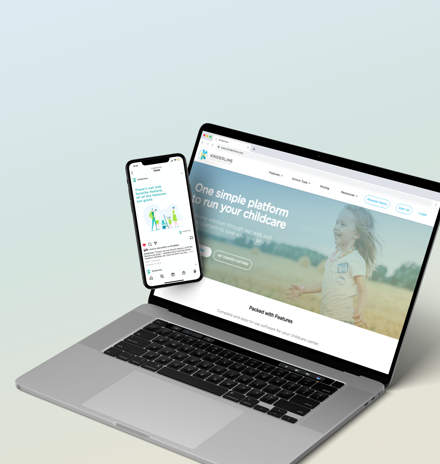 Kinderlime brand and web design