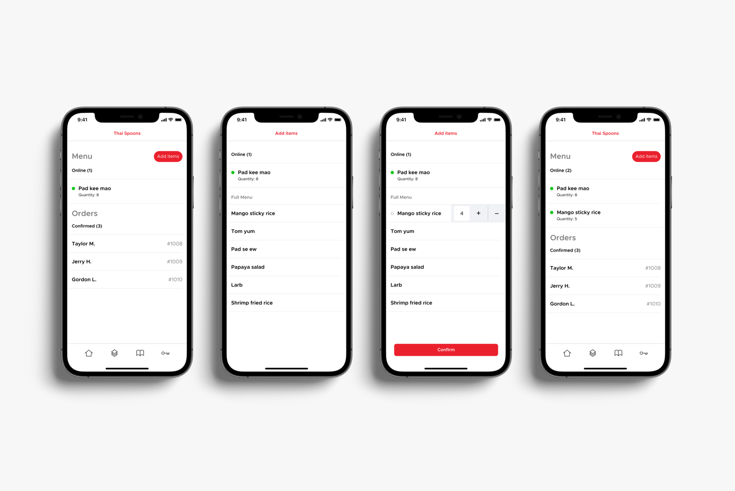 Surplus business-side device mockups