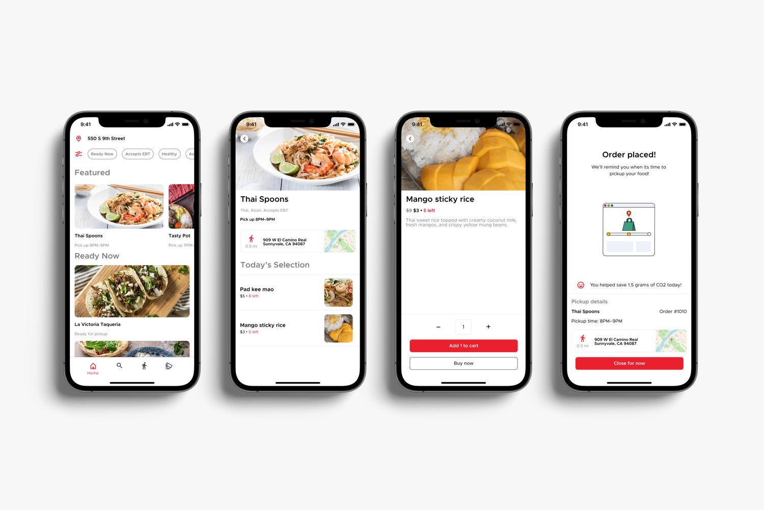 Surplus consumer journey mobile mockups